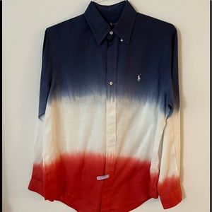 Ralph Lauren ombré shirt. Great looking. Always get compliments. Size Small.